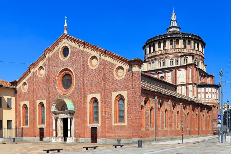 Santa Maria delle Grazie church with the Last supper fresco by Leonardo da Vinci