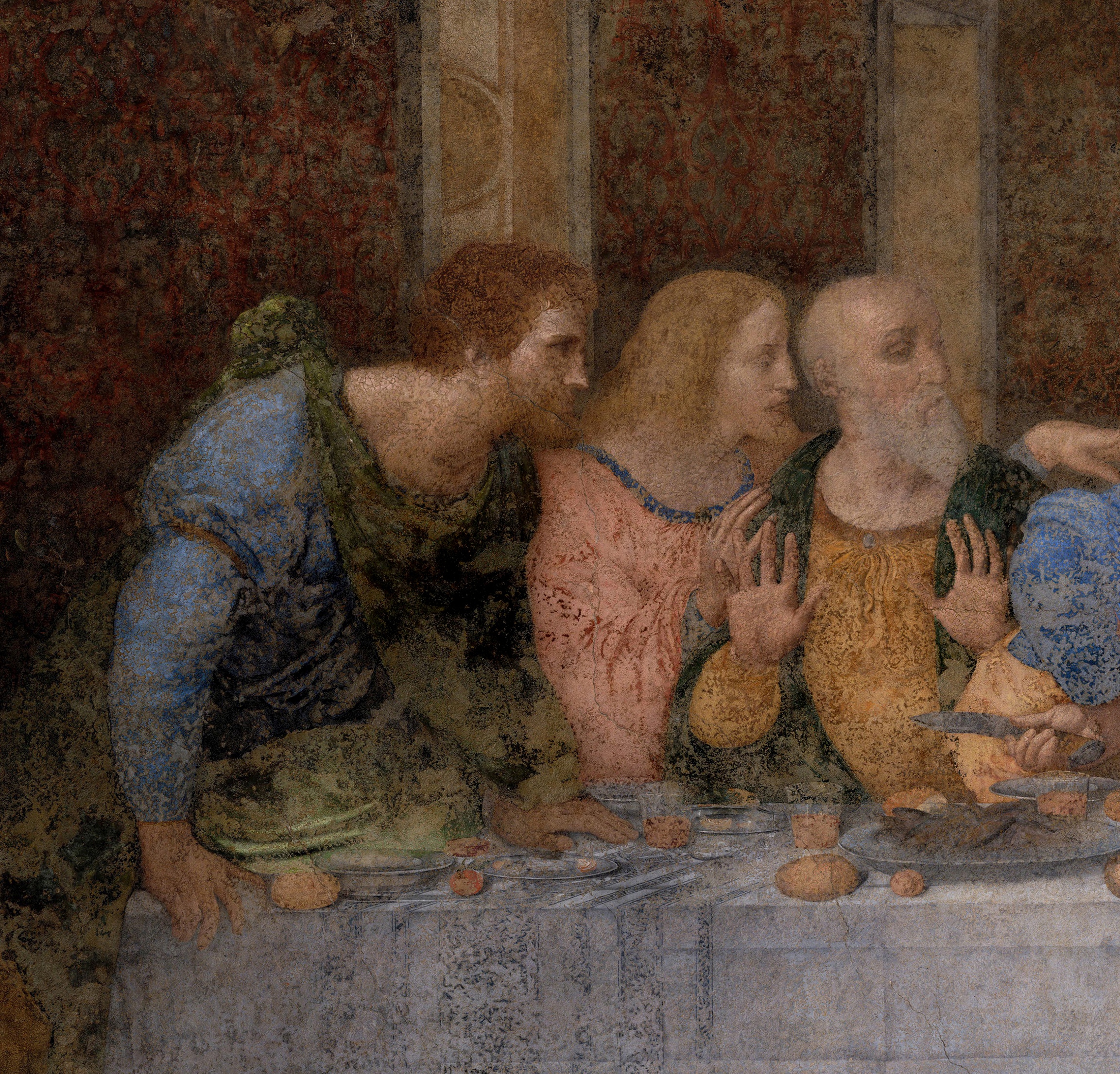 Bartholomew, James, and Andrew (left side) - Analysis of the Last Supper