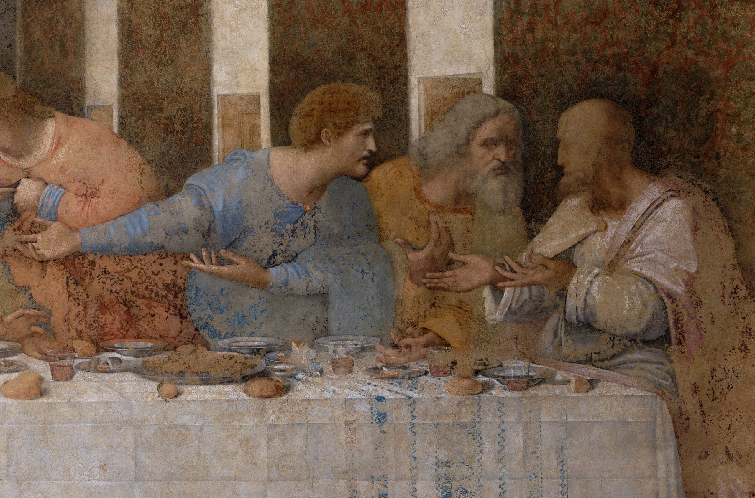 Matthew, Thaddeus, and Simon (right side) - the last supper painting analysis