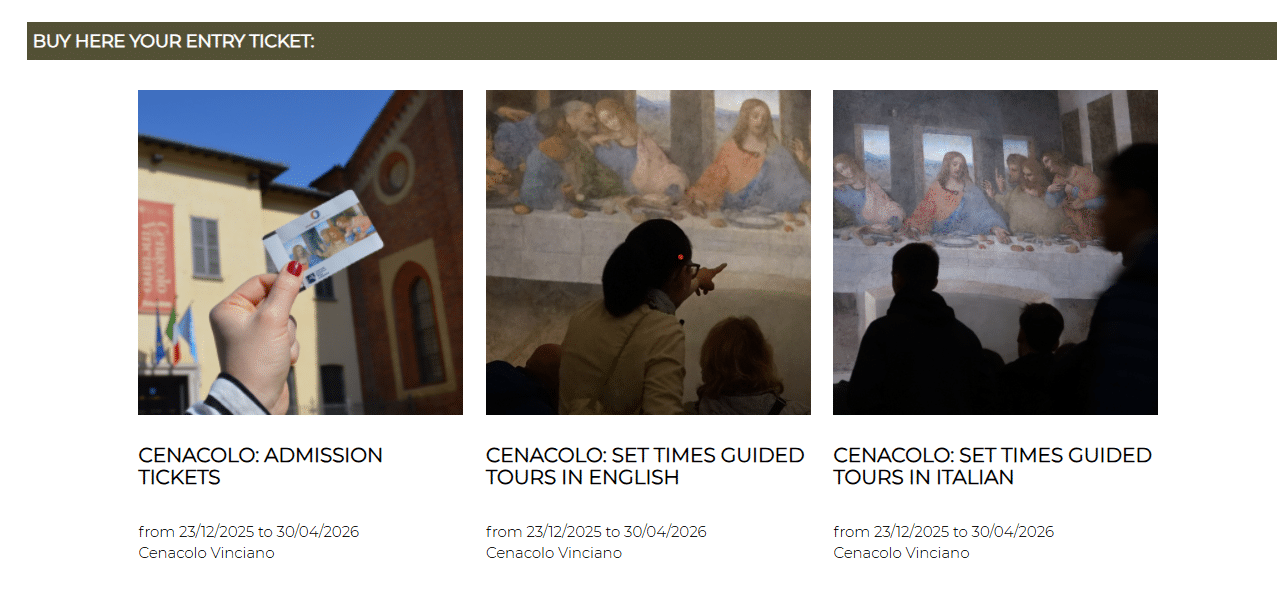 Last Supper Official Tours